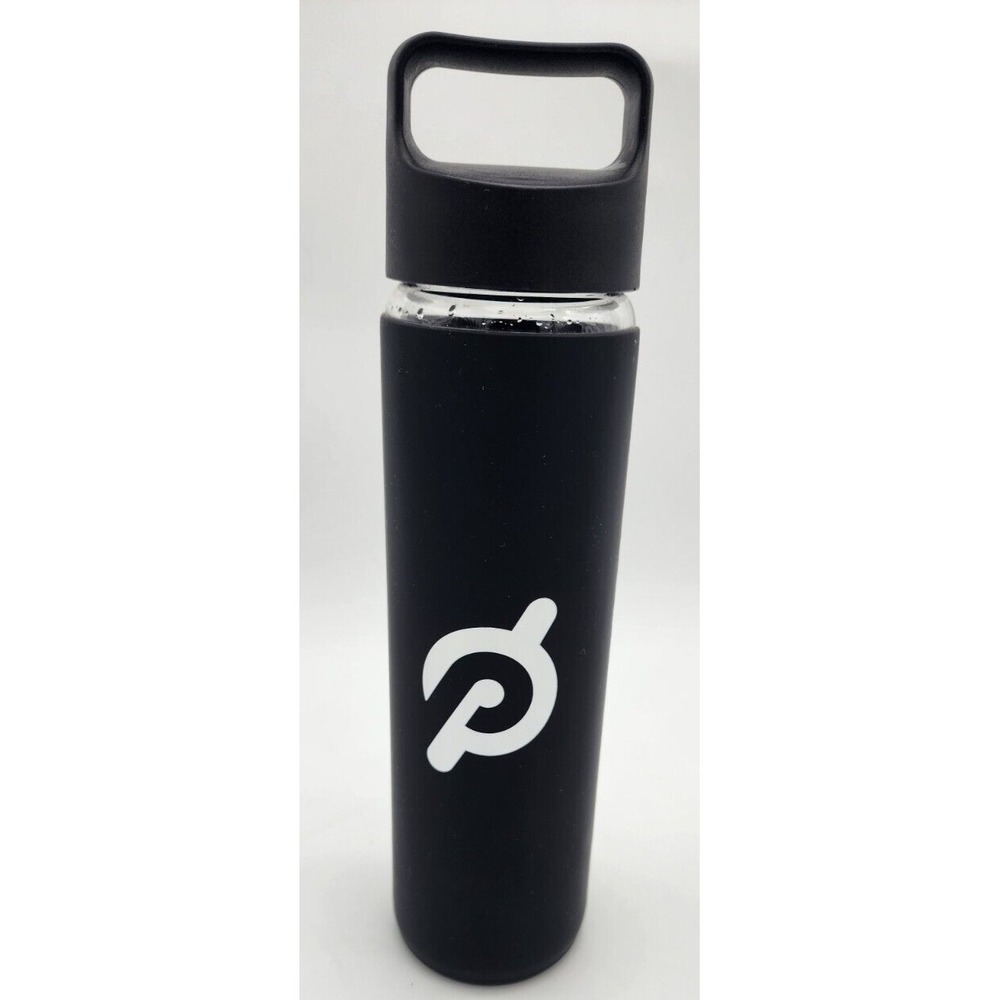 Peloton Glass Water Bottle w/ Silicone Non-Slip Grip 16 oz